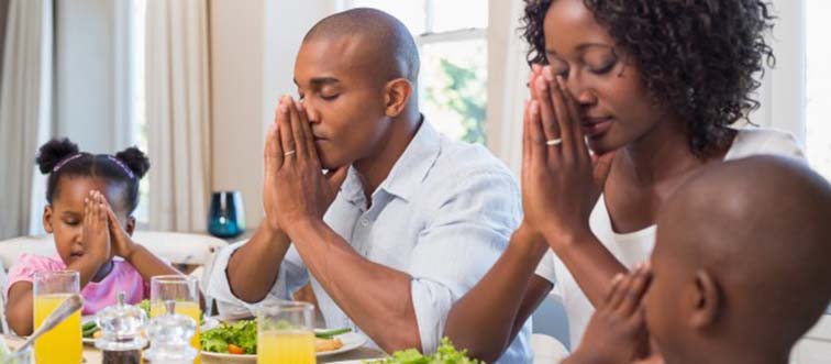 What ritual typically preceded a family feast in your grandparents' home?